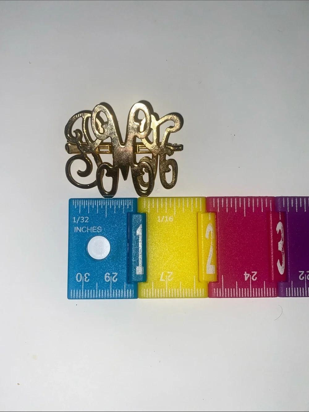 Vintage Gold Monogram Brooch